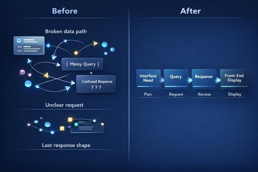 Comparison of 'Before' and 'After' design of a report layout with improved readability and clarity.