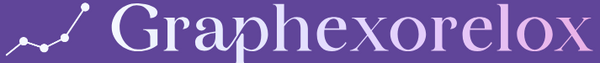 The logo for Graphorex, featuring the brand name in a light purple serif font on a solid purple background, with a small white line-and-dot graphic to the left.
