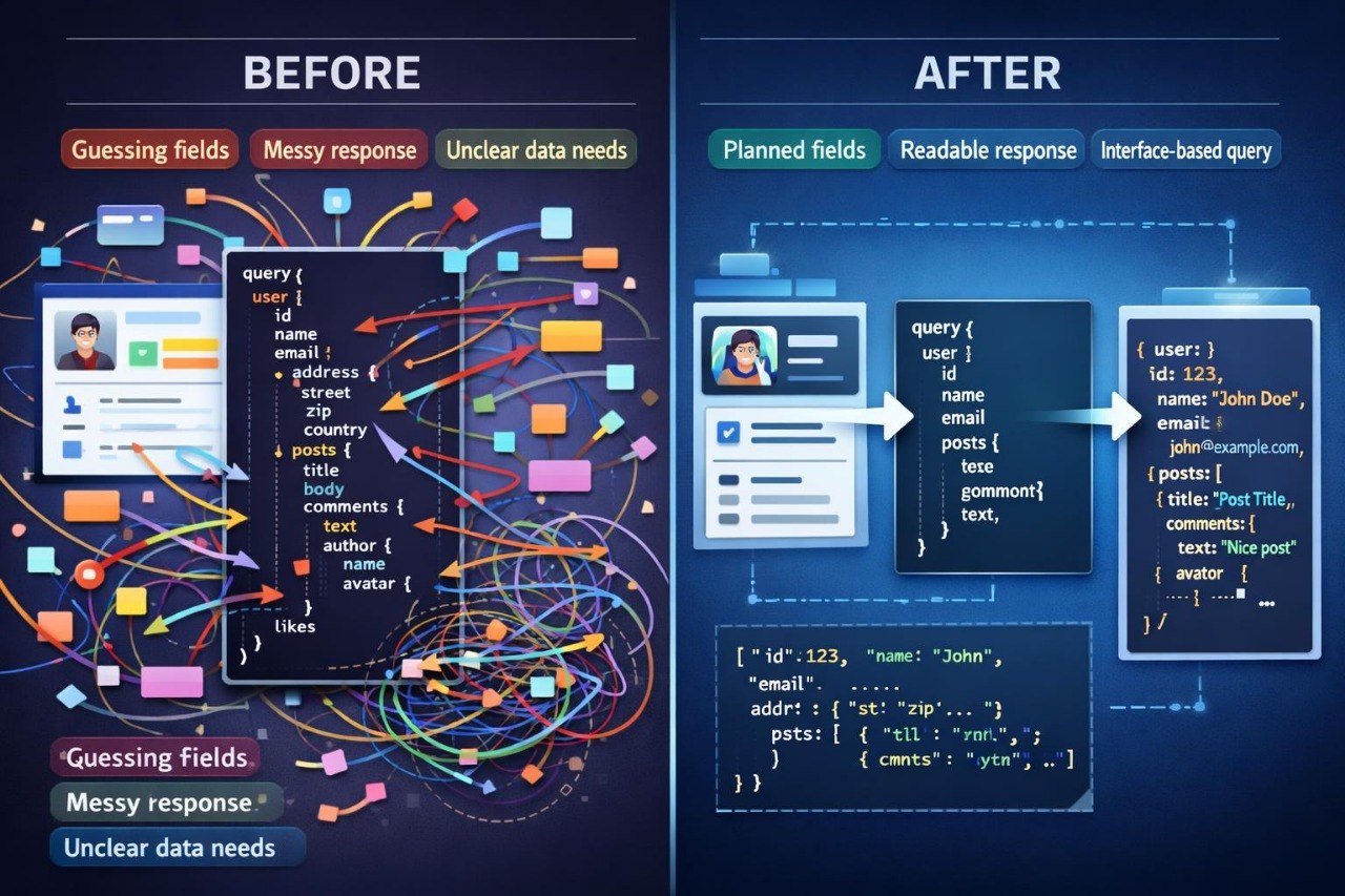 Comparison of 'Before' and 'After' design of a report layout with improved readability and clarity.